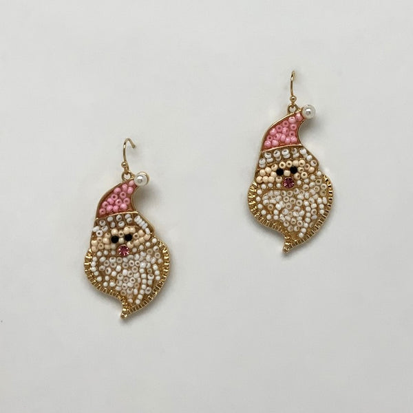 Beaded Christmas Earrings