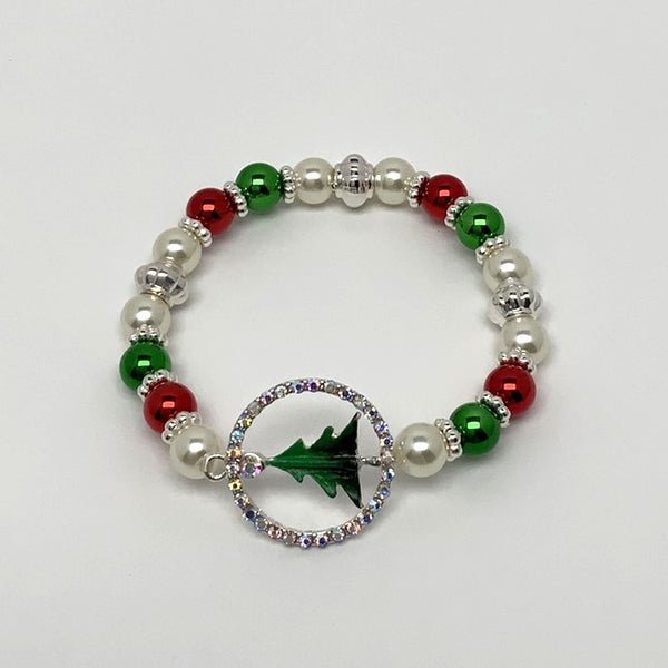 Christmas Tree Crystal Christmas Necklace