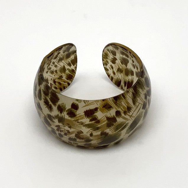 Animal Print Lucite Cuff Bracelet