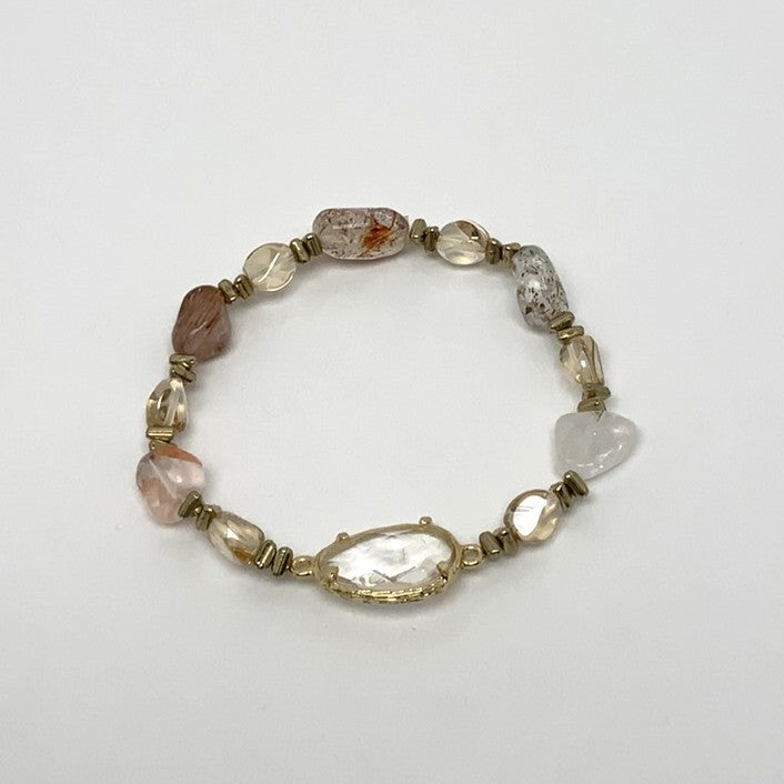 Teardrop Crystal Center Stone Bracelet