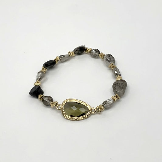 Teardrop Crystal Center Stone Bracelet