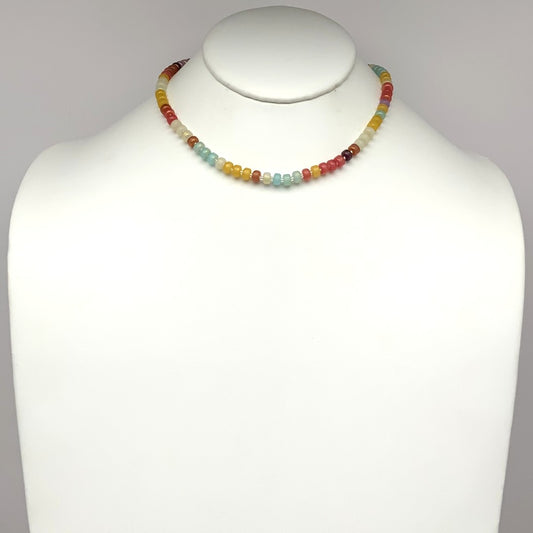 Thick Flat Bead Necklace