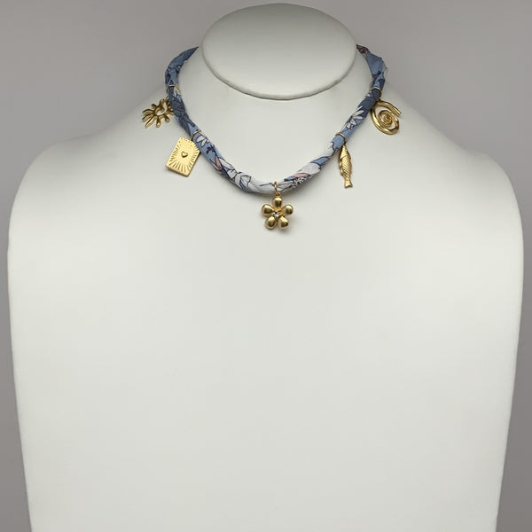 Scarf Twist Charm Necklace