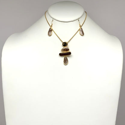 Layered Enamel Necklace Set