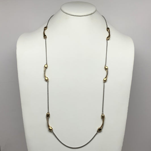 Long Curved Twist Designer Snake Chain Necklace