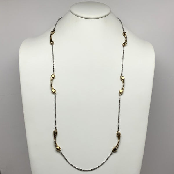 Long Curved Twist Designer Snake Chain Necklace