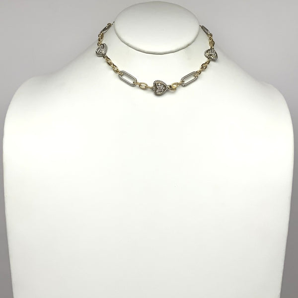 Mix Chain Heart Designer Necklace