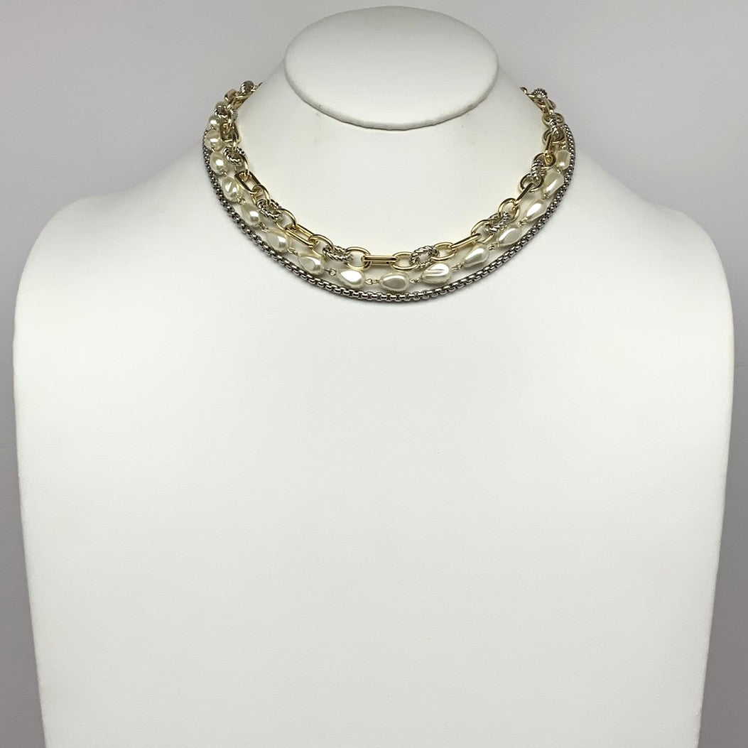 Mix Chain Pearl Designer Necklace