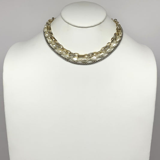 Mix Chain Pearl Designer Necklace
