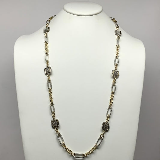 Long Mix Chain Square Necklaces