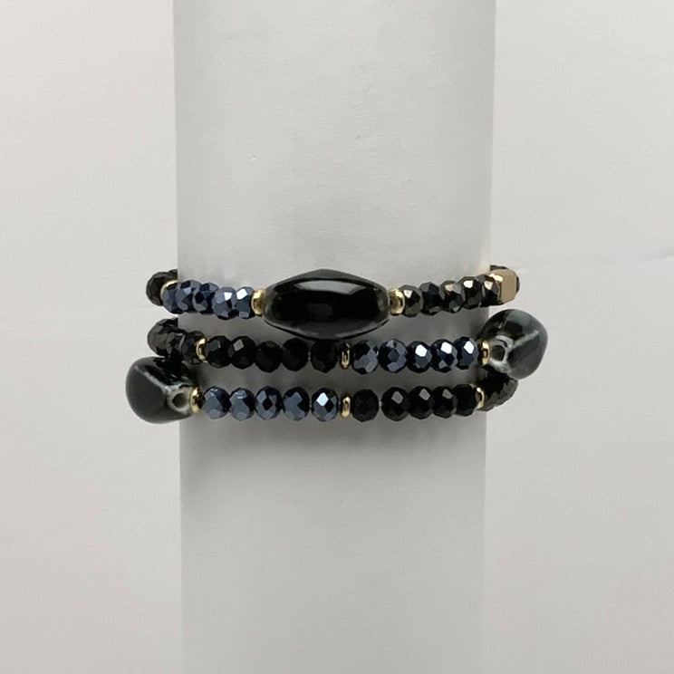 Three Crystal Bracelet Set