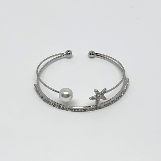 Crystal Starfish Pearl Bracelet