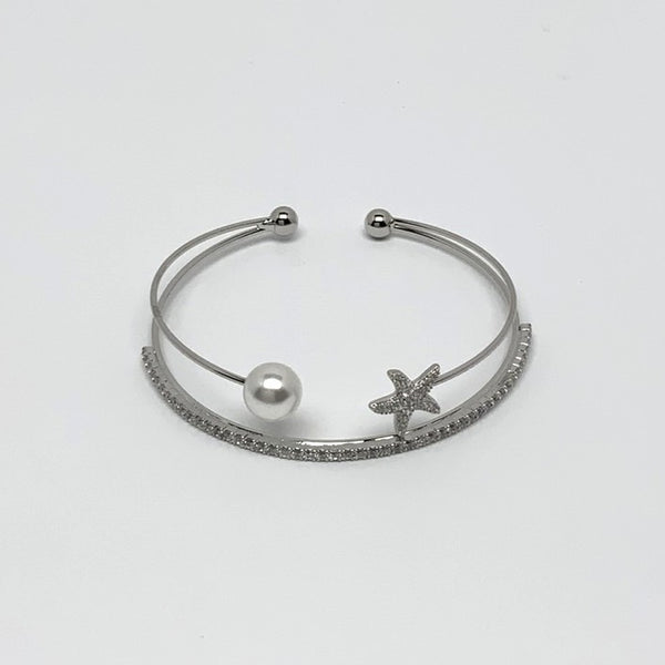 Crystal Starfish Pearl Bracelet