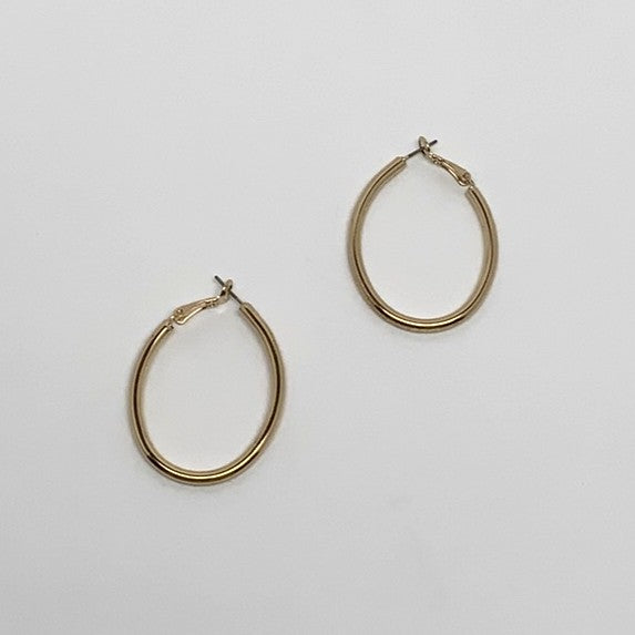 Oval Hoop Earrings