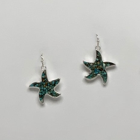Stone Filled Starfish Earrings