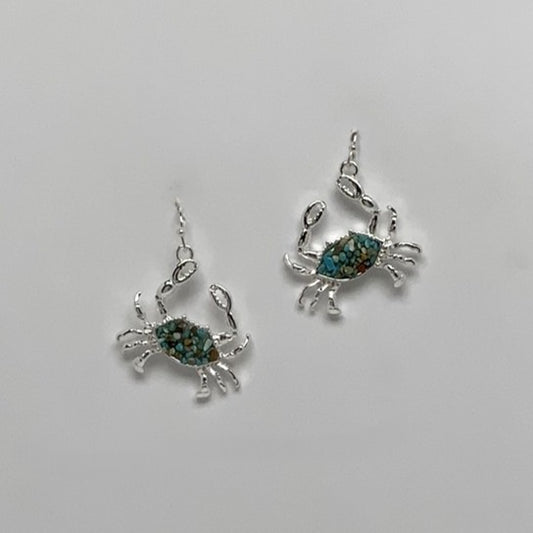 Stone filled Crab Earrings