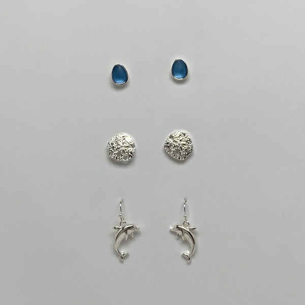 Sea Life Earring Trio Set