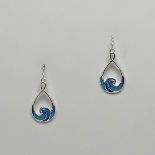 Wave Twist Teardrop Earrings