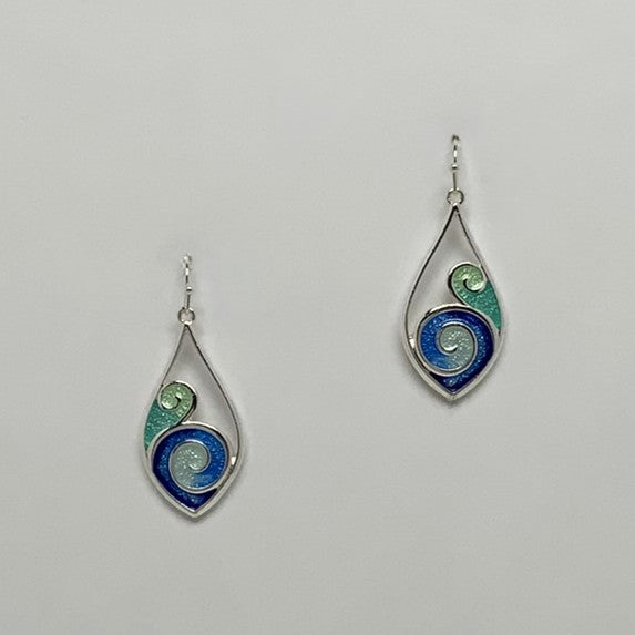 Teardrop Wave Earrings