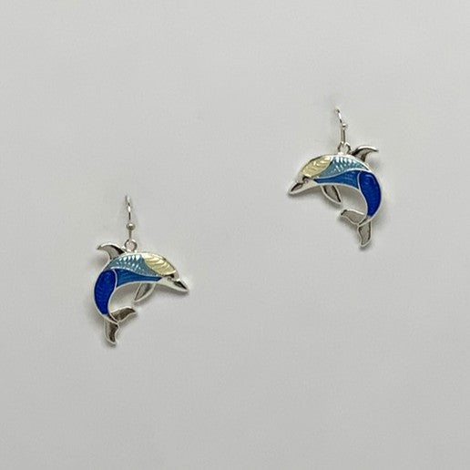 Enamel Dolphin Earrings