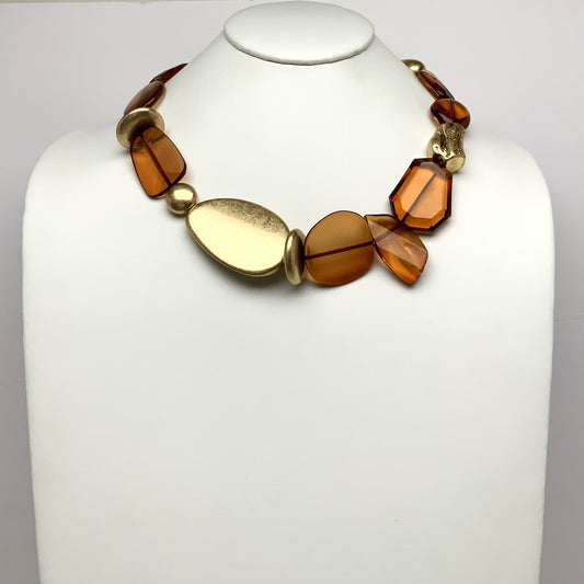 Big Lucite Crystal Necklace