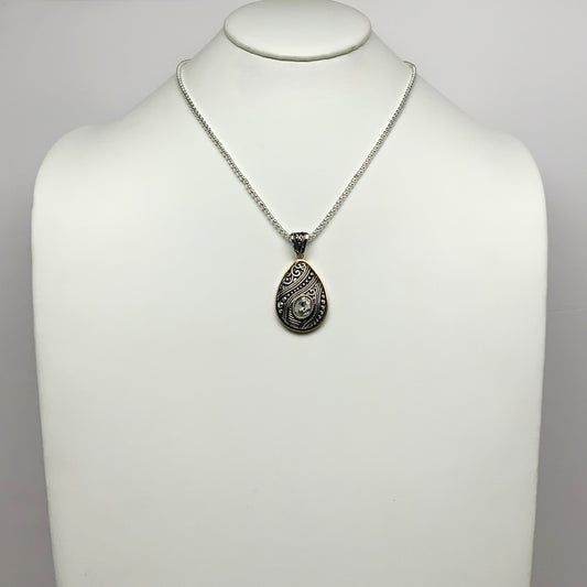 Western Teardrop Pendant Crystal Necklace