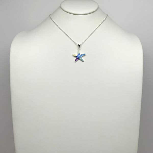 Split Enamel Starfish Necklace