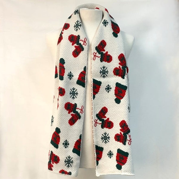 Snowflake Mitten Hat Print Scarf