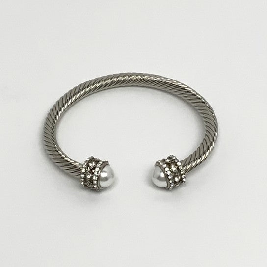 Cable Cuff Bling Bracelet