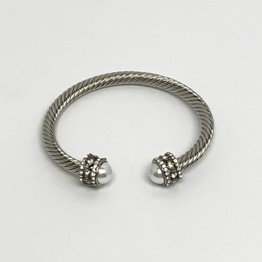 Cable Cuff Bling Bracelet