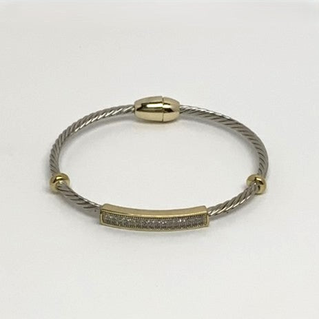 Twisted Rope Design Bangle