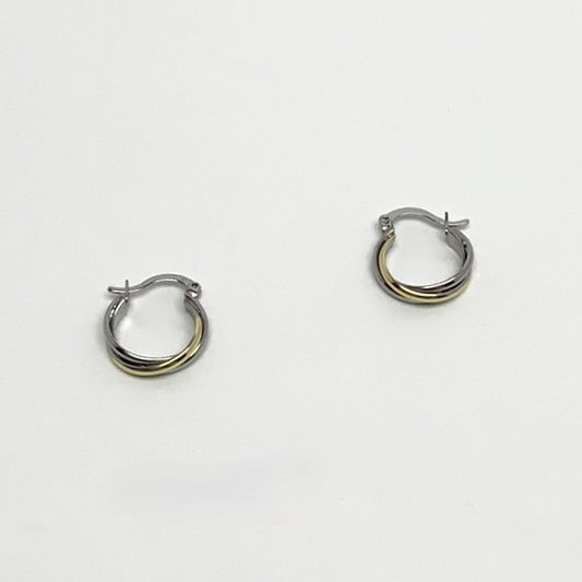 Two Toned Hoop Earrings
