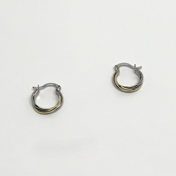 Two Toned Hoop Earrings