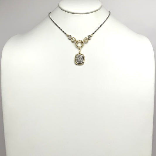 Bling Circle Pendant Necklace