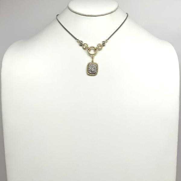 Bling Circle Pendant Necklace