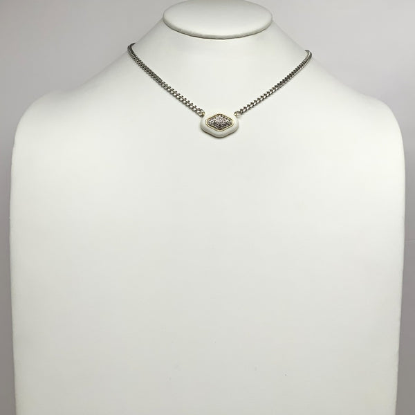 White ceramic Pendant Necklace