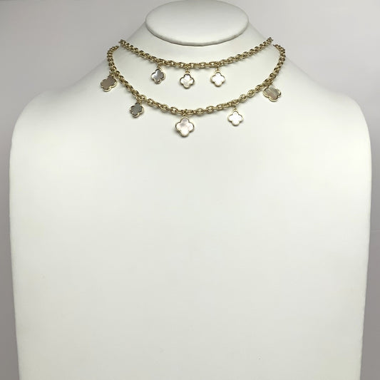 Clover Double Layered Necklace