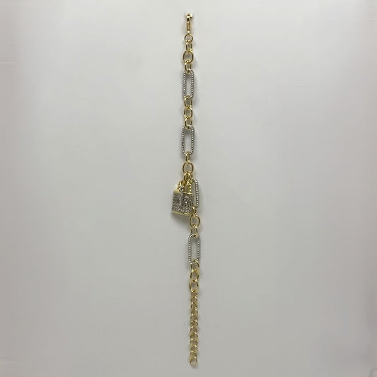 Chain Bracelet w/ Lock Bracelet