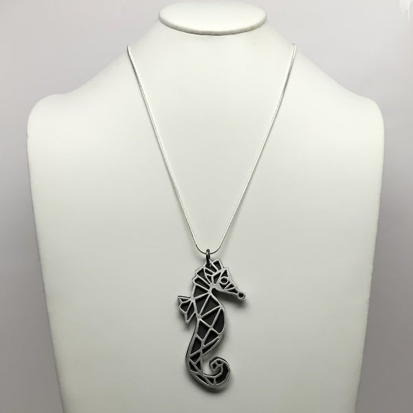 Silver Seahorse Pendant w/Necklace