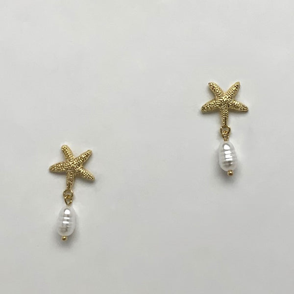 Starfish w/Pearl Drop Earrings