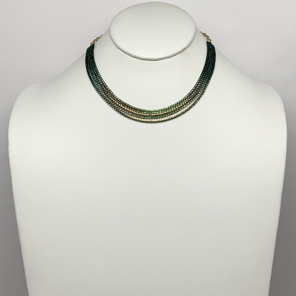 5 Layer Small Crystal Necklace