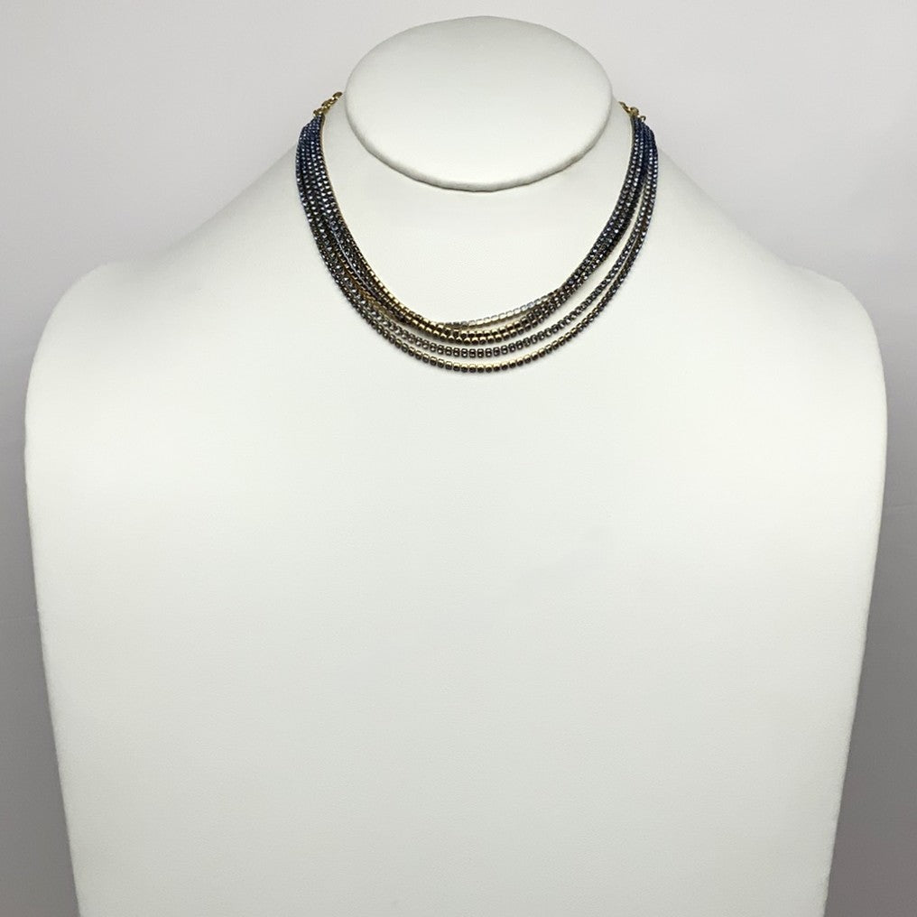 5 Layer Small Crystal Necklace