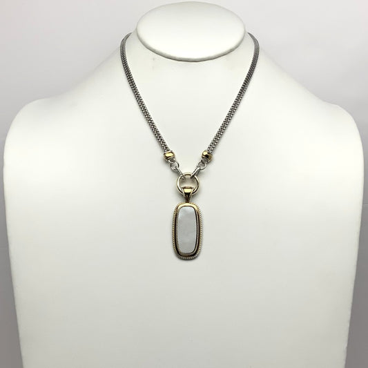 Pearl Plated Pendant S Link Chain Necklace