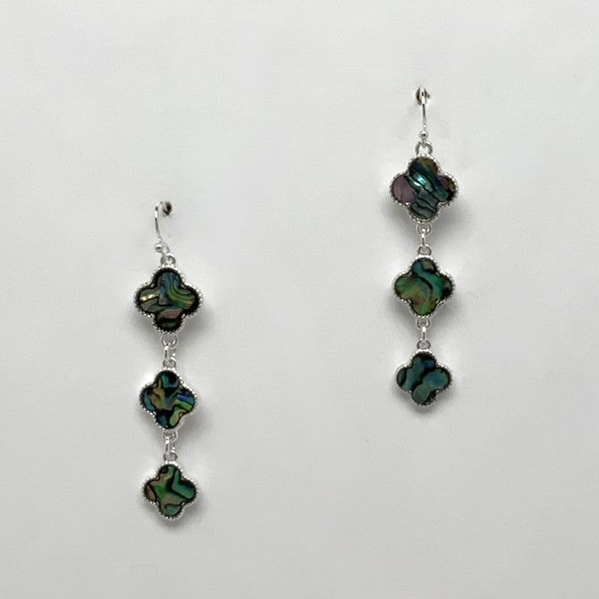 Three Clover Drop Earrings