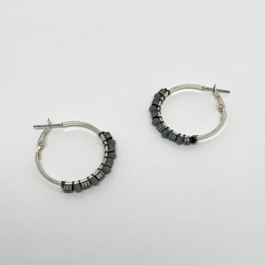Beaded Hoop Earrings