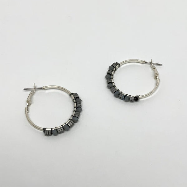 Beaded Hoop Earrings