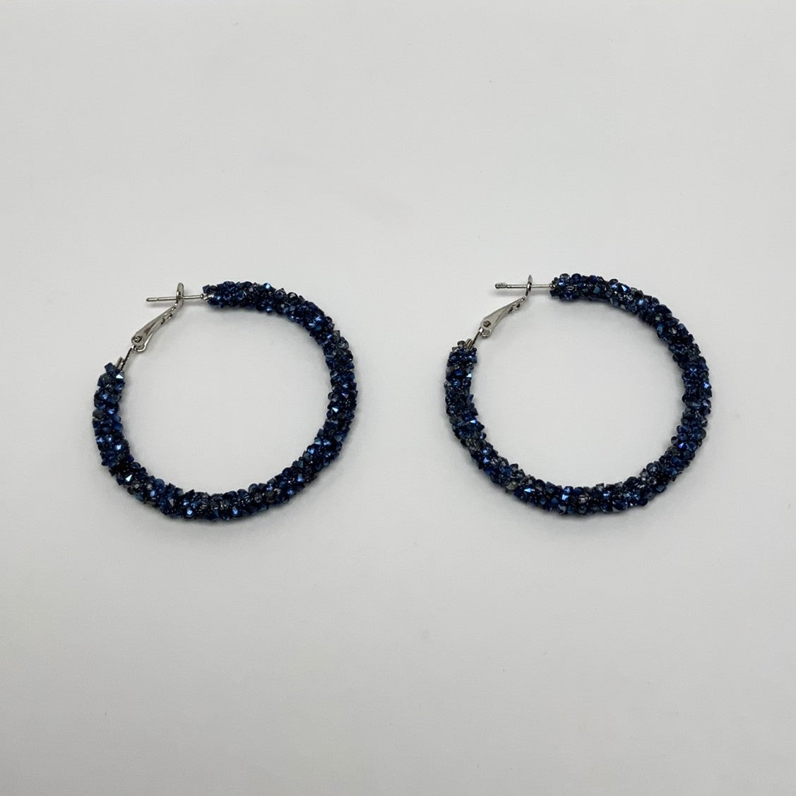 Crystal Rhinestone Hoop Earrings