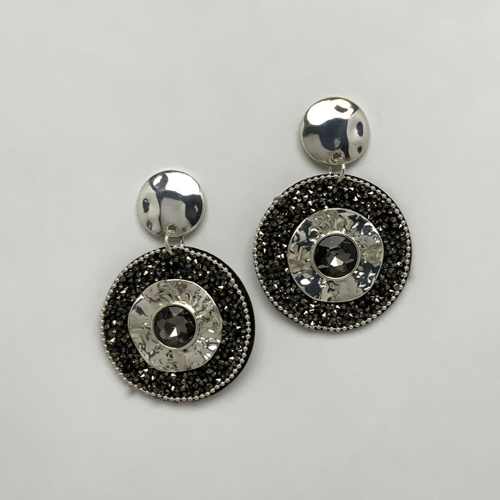 Crystal Circle Statement Earrings