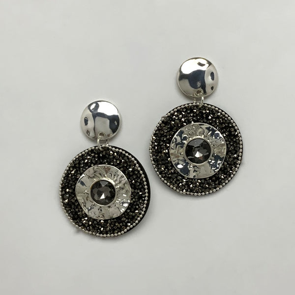 Crystal Circle Statement Earrings