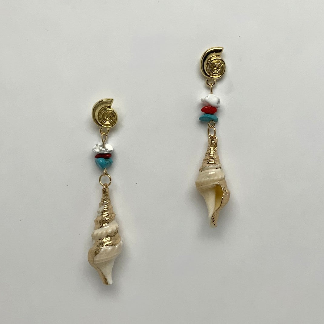 Twist Shell Drop Earrings